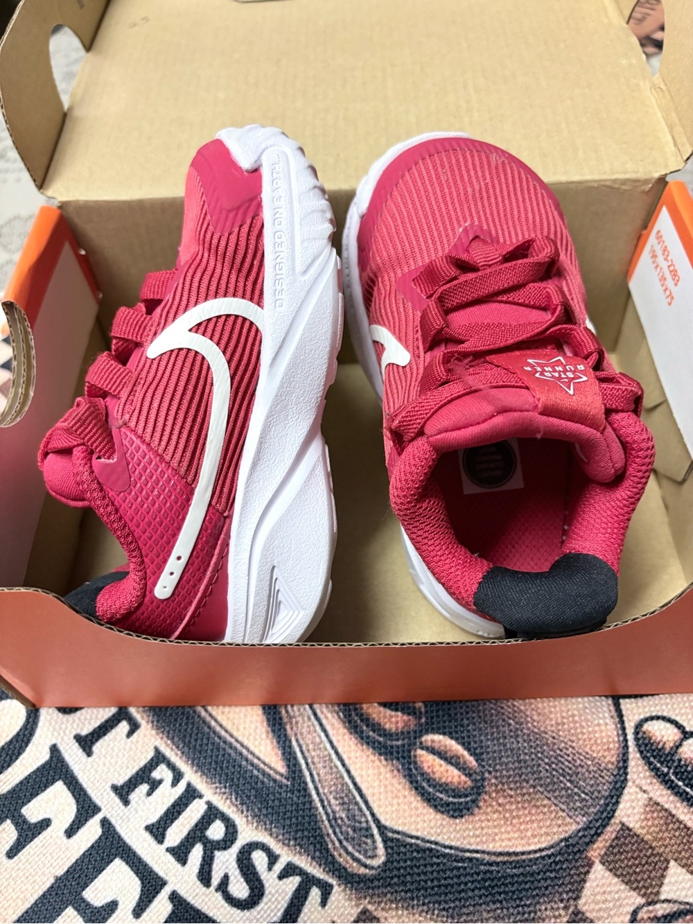 Nike Kids Sneakers in Raspberry Red and White